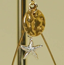 Médaillon plaque OR+Perle d eau douce naturelle