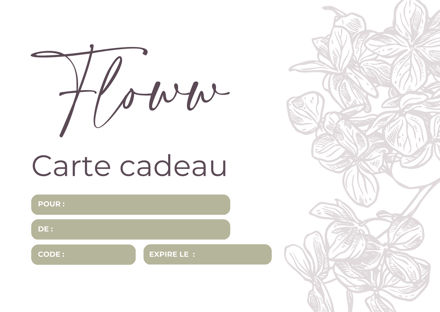 Carte cadeau Floww